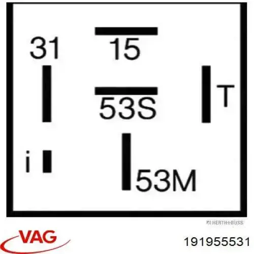 Przekaźnik sterownika wycieraczek VAG 191955531