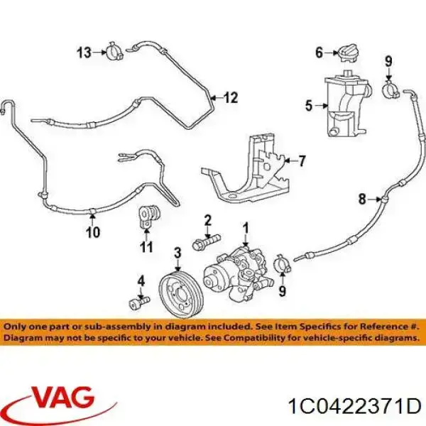 Do koszyka 1C0422371D VAG Zbiornik płynu wspomagania