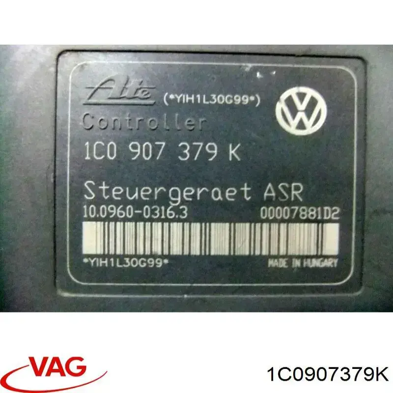 Do koszyka 1C0907379K VAG Sterownik ABS  hydrauliczny