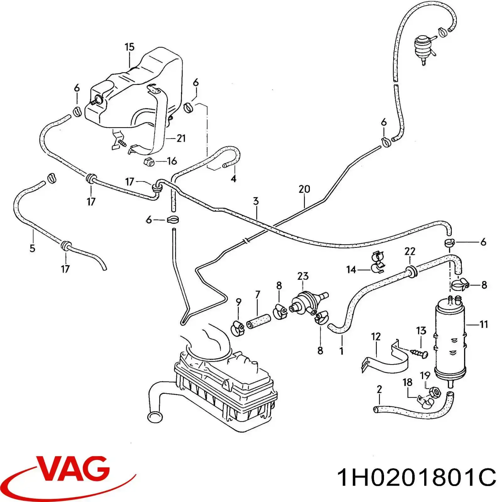 POCHŁANIACZ PAR PALIWA do Audi 100 C3 44, 44Q