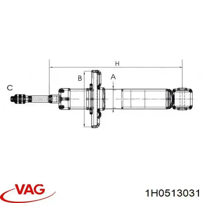 Do koszyka 1H0513031 VAG Amortyzator tylny