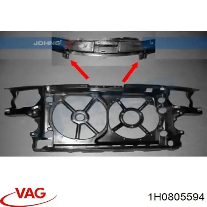 Osłona chłodnicy kompletna (panel mocowania reflektorów) Volkswagen Golf III hatchback (1H1) (1989 - 2000) cena, od 86,83 USD