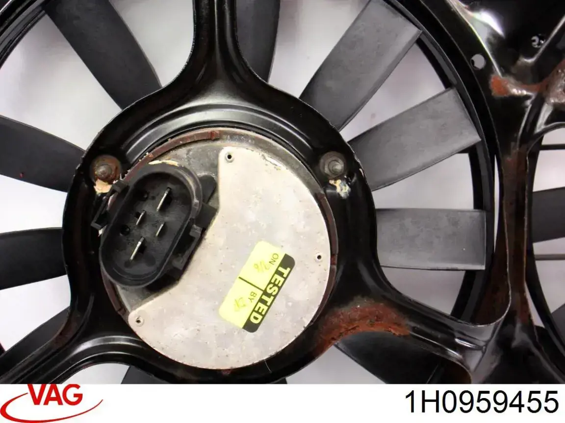 Do koszyka 1H0959455 VAG Wentylator elektryczny układu chłodzenia kompletny (silnik+wirnik)