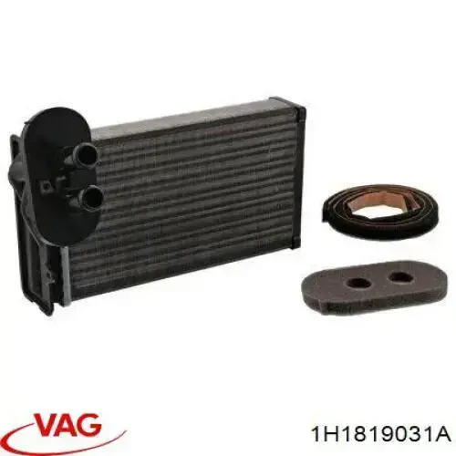 Chłodnica nagrzewnicy (ogrzewacza) VAG 1H1819031A cena, od 47,36 USD