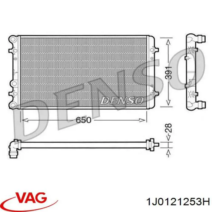 Chłodnica silnika VAG 1J0121253H cena, od 64,35 USD