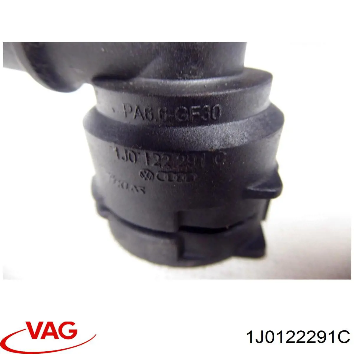 Kołnierz przewodu płynu chłodzącego (wg kodów 6Q0122291F i 1J0121619A VAG) VAG 1J0122291C cena, od 8,21 USD