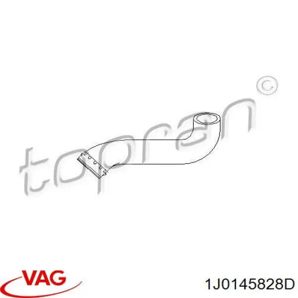 Przewód (króciec) intercoolera VAG 1J0145828D cena, od 24,31 USD