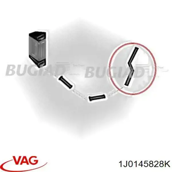 Do koszyka 1J0145828K VAG Przewód (króciec) intercoolera