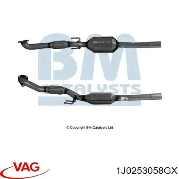 Do koszyka 1J0253058GX VAG Konwerter-katalizator