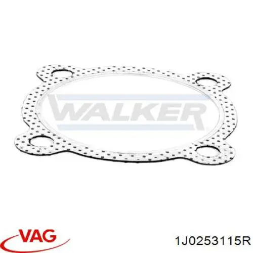 Uszczelka rury odbiornika tłumika 1J0253115R VAG