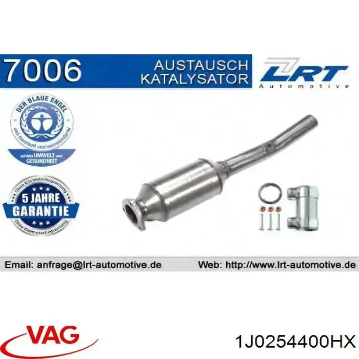 Do koszyka 1J0254400HX VAG Konwerter-katalizator