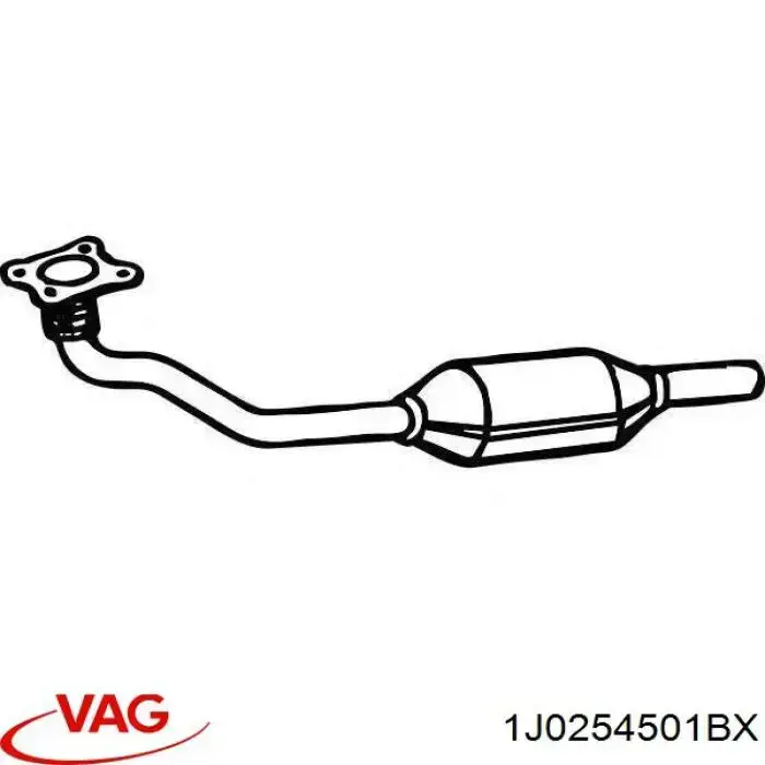 Do koszyka 1J0254501BX VAG Konwerter-katalizator