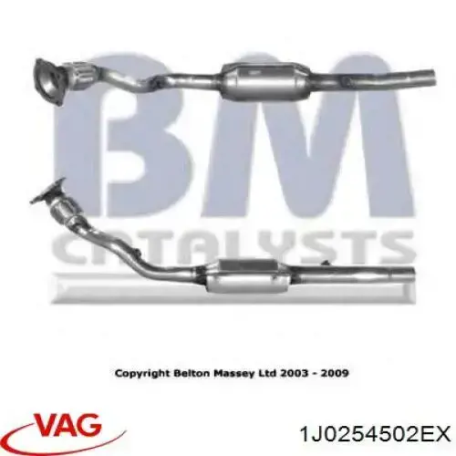 Konwerter-katalizator VAG 1J0254502EX cena, od 534,75 USD