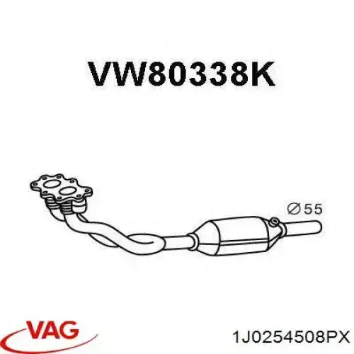 Konwerter-katalizator VAG 1J0254508PX cena, od 216,28 USD