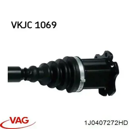 Półoś napędowa przednia prawa VAG 1J0407272HD cena, od 165,76 USD
