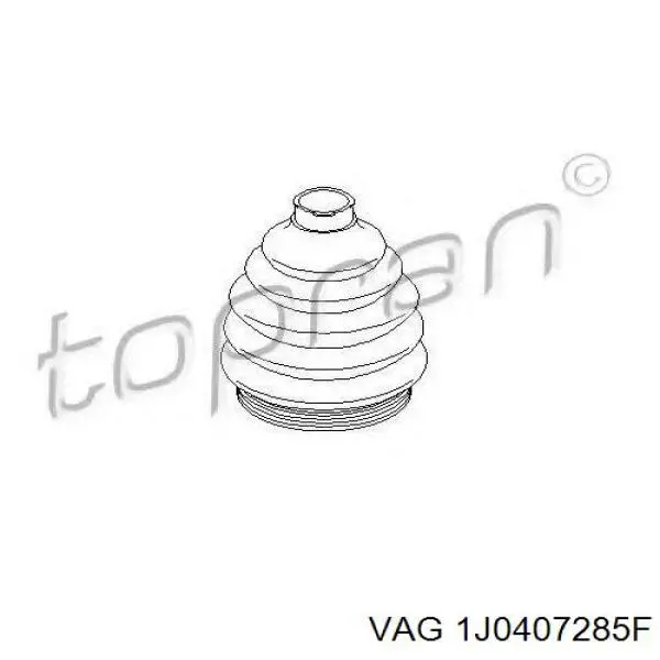 Osłona przegubu półosi tylnej zewnętrzna 1J0407285F VAG