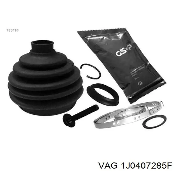 Osłona przegubu półosi tylnej zewnętrzna 1J0407285F VAG