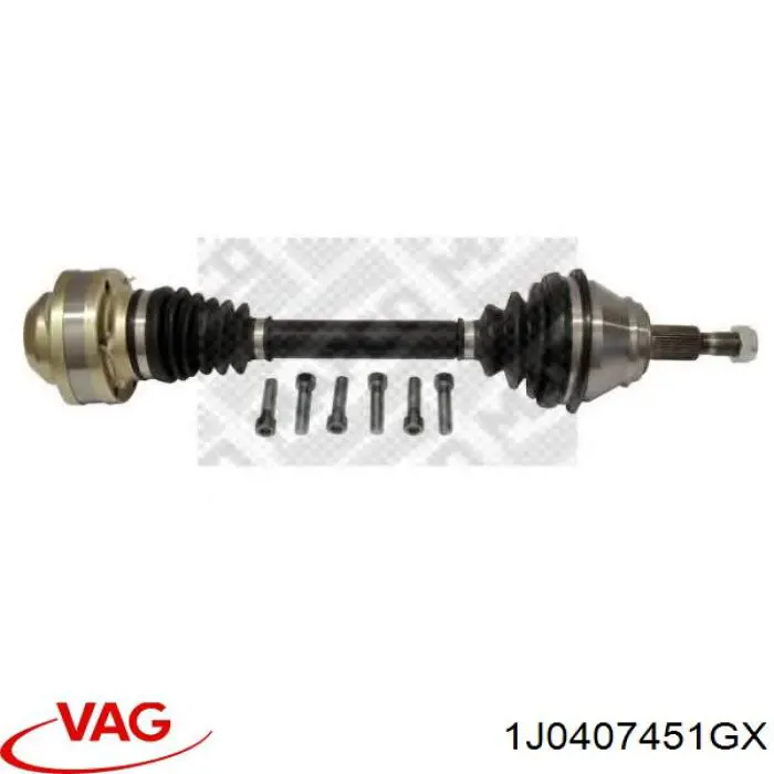 Półoś napędowa przednia lewa 1J0407451GX VAG