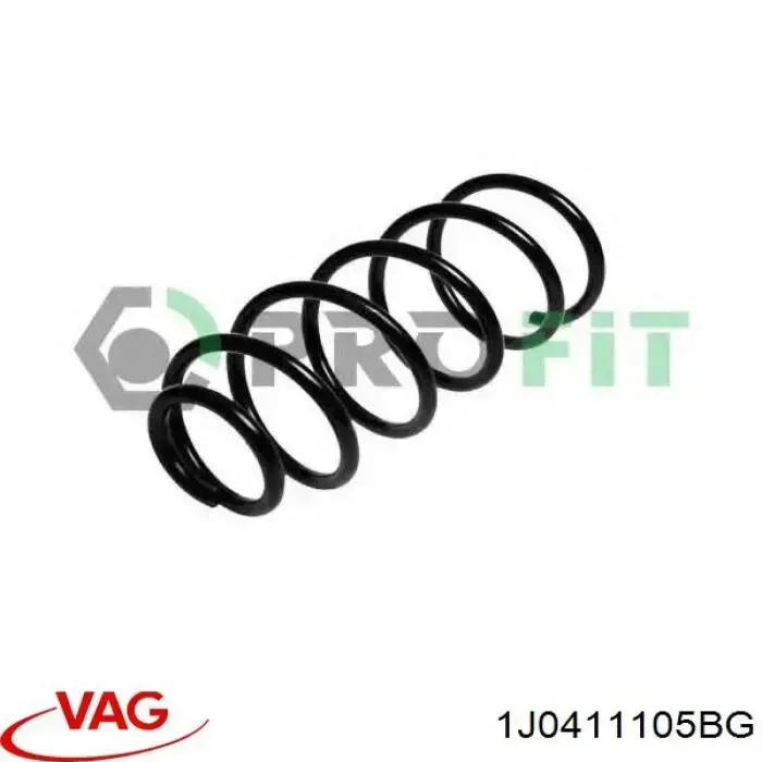 Do koszyka 1J0411105BG VAG Sprężyna przednia