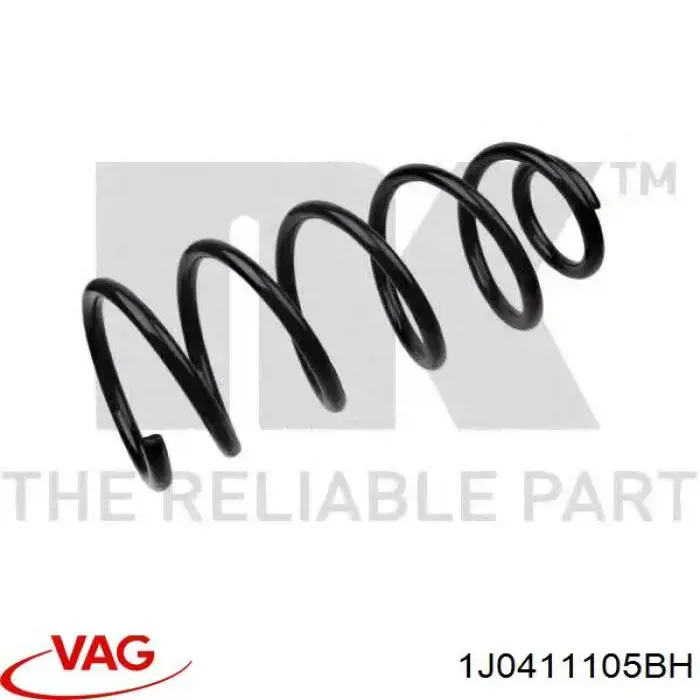 Sprężyna przednia VAG 1J0411105BH cena, od 36,85 USD