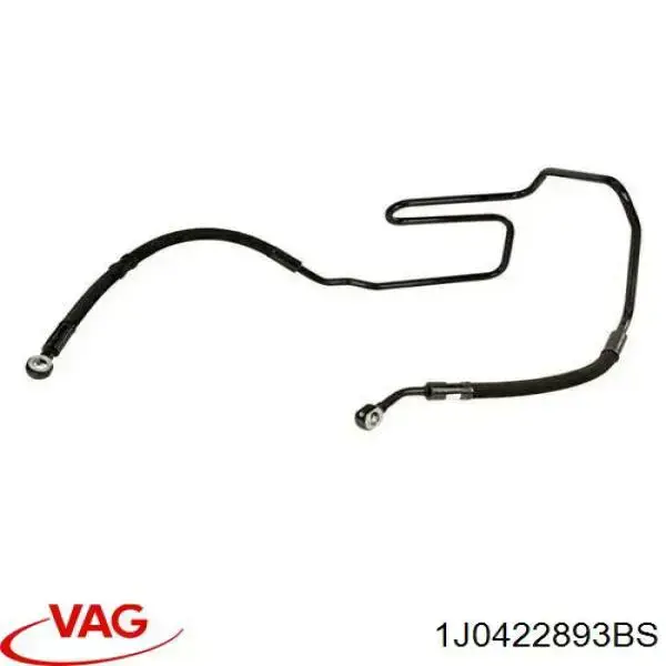 1J0422893BS VAG Przewód hydraulicznego układu wspomagania wysokiego ciśnienia, od pompy do maglownicy (mechanizmu)