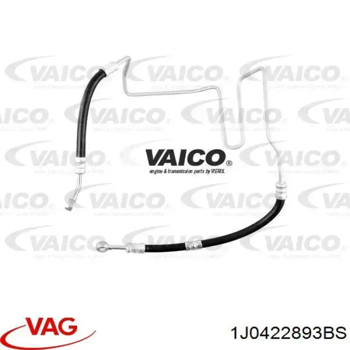 Przewód hydraulicznego układu wspomagania wysokiego ciśnienia, od pompy do maglownicy (mechanizmu) VAG 1J0422893BS cena, od 56,12 USD