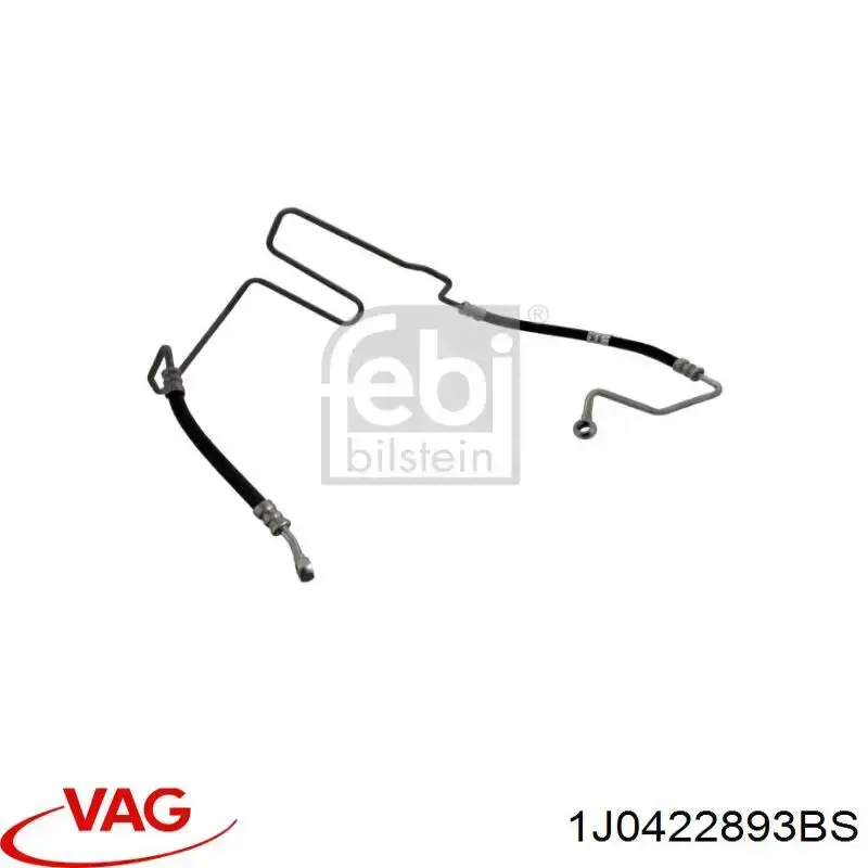 Przewód hydraulicznego układu wspomagania wysokiego ciśnienia, od pompy do maglownicy (mechanizmu) VAG 1J0422893BS
