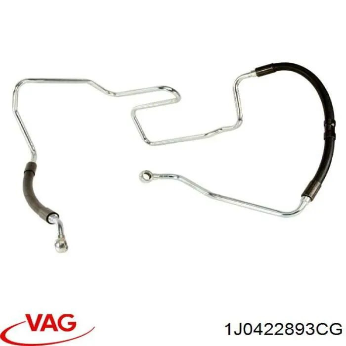 Do koszyka 1J0422893CG VAG Przewód hydraulicznego układu wspomagania wysokiego ciśnienia, od pompy do maglownicy (mechanizmu)