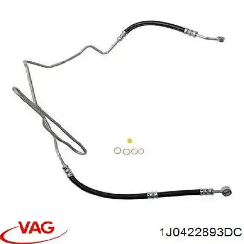 Przewód hydraulicznego układu wspomagania wysokiego ciśnienia, od pompy do maglownicy (mechanizmu) VAG 1J0422893DC cena, od 110,98 USD