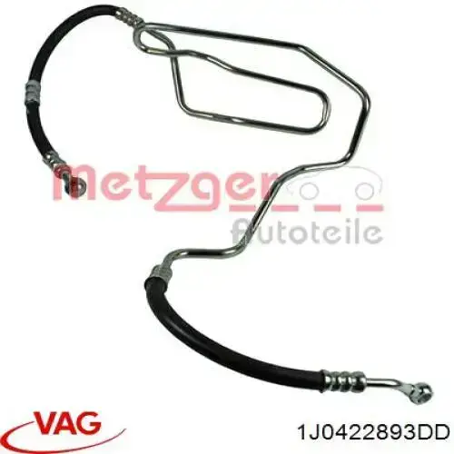 Przewód hydraulicznego układu wspomagania wysokiego ciśnienia, od pompy do maglownicy (mechanizmu) VAG 1J0422893DD cena, od 110,98 USD