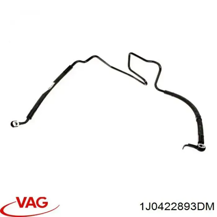 Przewód hydraulicznego układu wspomagania wysokiego ciśnienia, od pompy do maglownicy (mechanizmu) VAG 1J0422893DM cena, od 191,37 USD