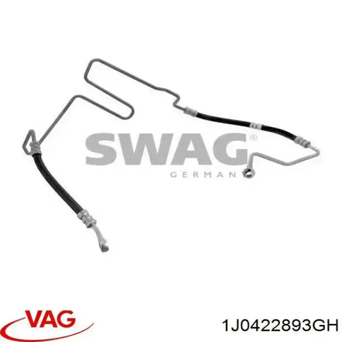 Do koszyka 1J0422893GH VAG Przewód hydraulicznego układu wspomagania wysokiego ciśnienia, od pompy do maglownicy (mechanizmu)