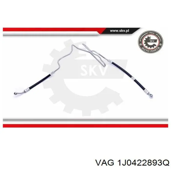 Przewód hydraulicznego układu wspomagania wysokiego ciśnienia, od pompy do maglownicy (mechanizmu) VAG 1J0422893Q cena, od 110,98 USD