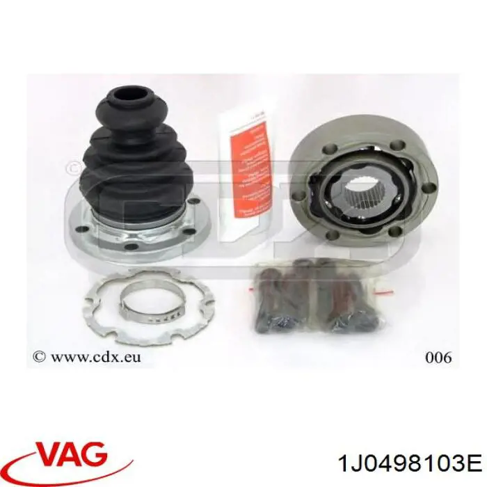 Przegub homokinetyczny przedni wewnętrzny VAG 1J0498103E cena, od 29,26 USD