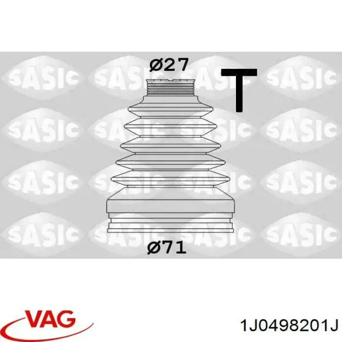 Osłona przegubu homokinetycznego półosi przedniej wewnętrzna VAG 1J0498201J