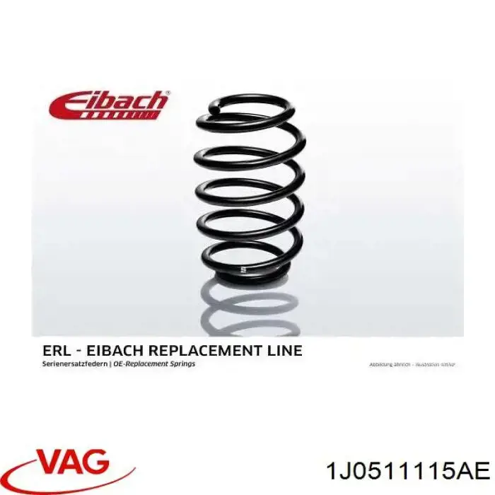 Sprężyna tylna VAG 1J0511115AE cena, od 27,20 USD
