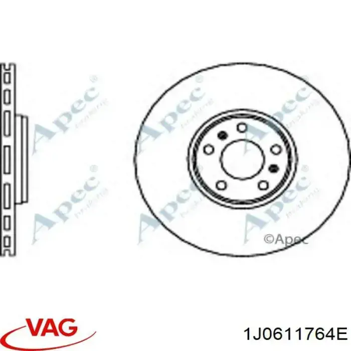 1J0611764E VAG Rurka hamulcowa tylna prawa