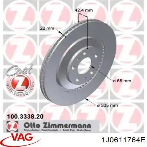 Rurka hamulcowa tylna prawa VAG 1J0611764E cena, od 51,26 USD