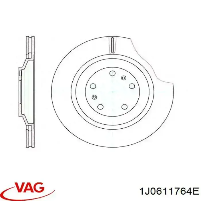 Do koszyka 1J0611764E VAG Rurka hamulcowa tylna prawa
