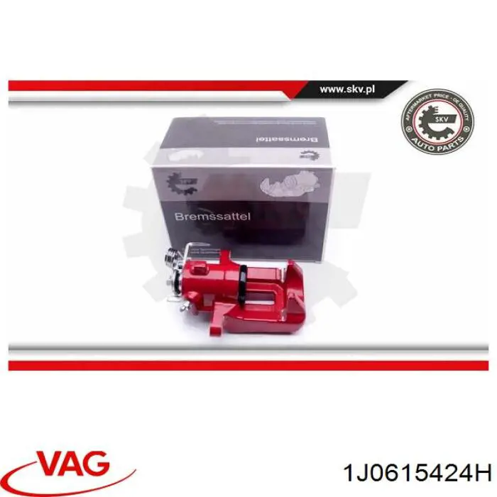 Do koszyka 1J0615424H VAG Zacisk hamulcowy tylny prawy