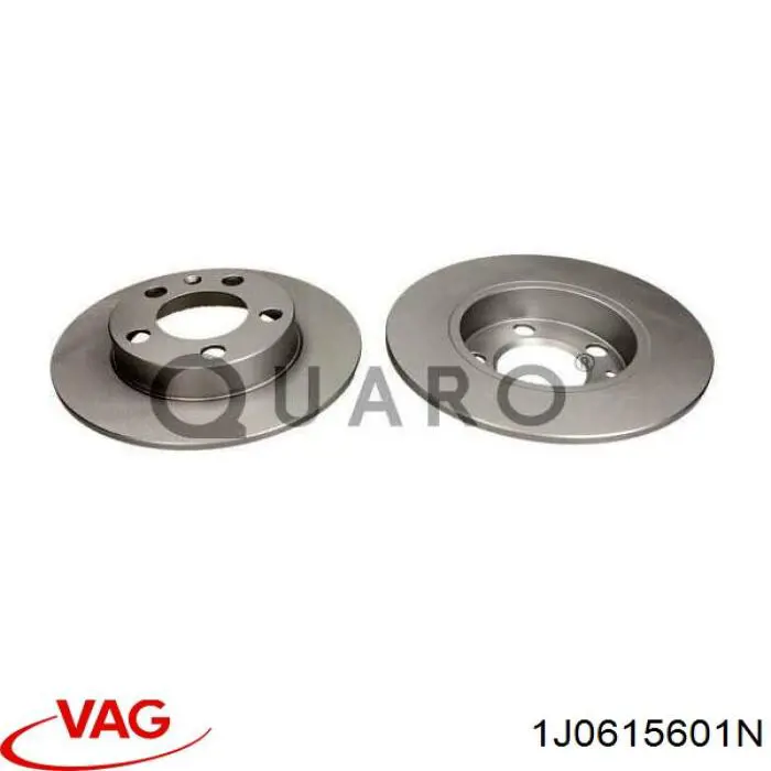 Do koszyka 1J0615601N VAG Tarcza hamulcowa tylna