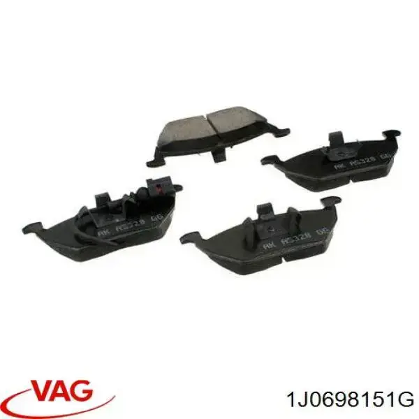 Klocki hamulcowe przednie tarczowe 1J0698151G VAG
