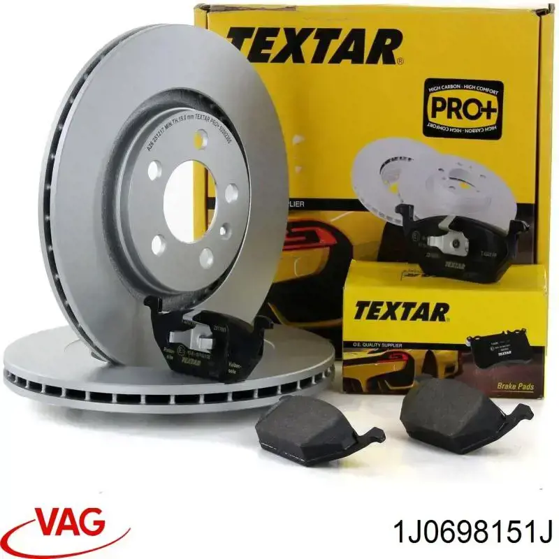 Klocki hamulcowe przednie tarczowe 1J0698151J VAG