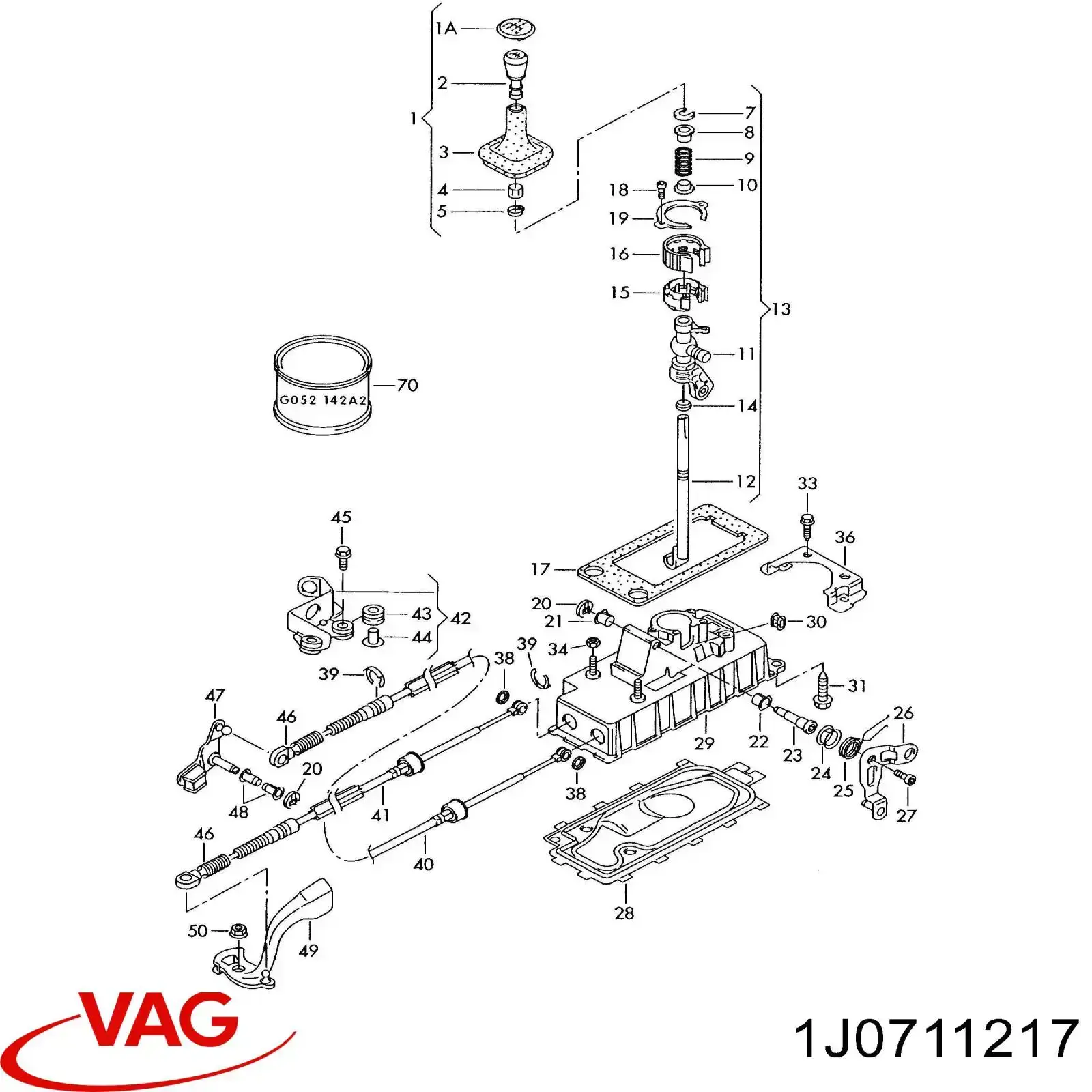 Tuleja mechanizmu zmiany biegów VAG 1J0711217 cena, od 2,69 USD