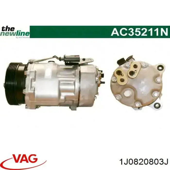 Sprężarka klimatyzacji VAG 1J0820803J cena, od 90,20 USD