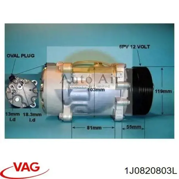 Sprężarka klimatyzacji VAG 1J0820803L