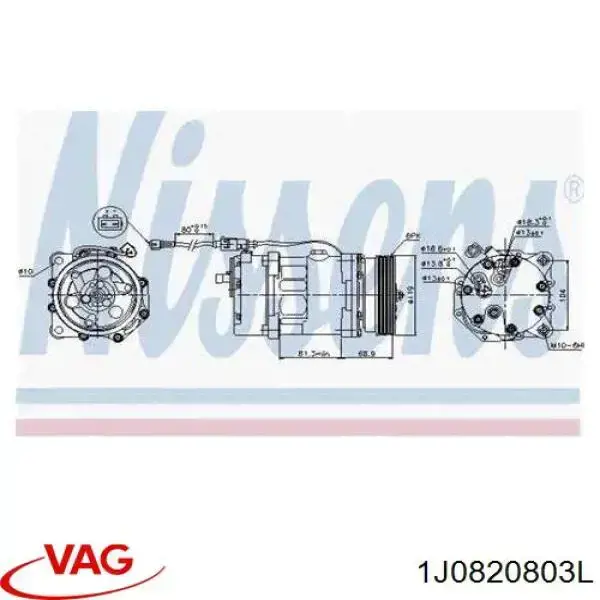 1J0820803L VAG Sprężarka klimatyzacji