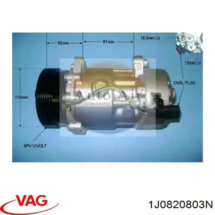 1J0820803N VAG Sprężarka klimatyzacji