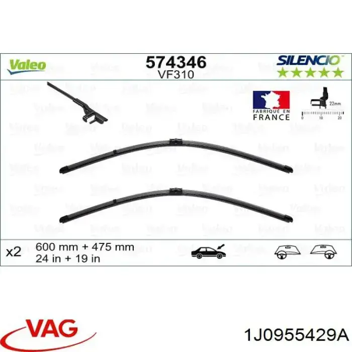 Pióro wycieraczki szyby przedniej, zestaw (2 szt.) BMW 61615A87C90 cena, od 72,75 USD