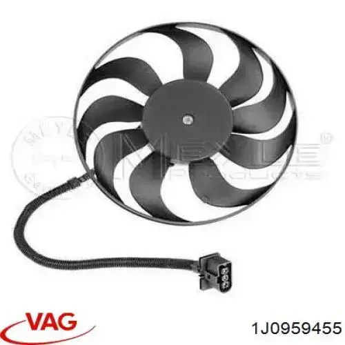Wentylator elektryczny układu chłodzenia kompletny (silnik+wirnik) VAG 1J0959455